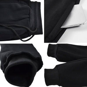 Ensemble de survêtement personnalisé pour homme grande taille, pantalon de jogging et sweat à capuche, en molleton uni 100% coton, pour la maternité, la gym, l'hiver et le printemps - Product Image 2