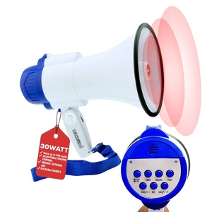 5 Core Megaphone 30W Bull Horn PA <b>Speaker</b> w 800 Yards Range USB Loud Siren Voice <b>Amplifier</b> Portable - Product Image 1