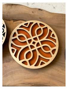 Posavasos personalizado moderno respetuoso con el medio ambiente 3,75 sublimación Hardboard Mdf Squarestone con posavasos trasero de corcho - Product Image 2