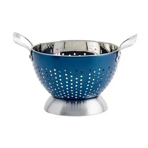 Juego de Coladores de Acero Inoxidable Azul >20 Piezas, Duradero, Ligero, Apto para Lavavajillas, Esencial para Cocina, para Enjuagar y Escurrir Alimentos a Granel - Product Image 3