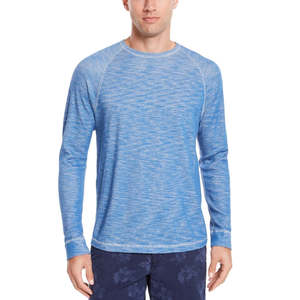 เสื้อสเวตเตอร์คอกลม Duncan Deux ของ Tommy Bahama สำหรับผู้ชาย สีน้ำเงิน ไซส์กลาง แขนยาว ระบายอากาศได้ดี ลายถักแบบเคเบิ้ล เหมาะสำหรับฤดูหนาวและฤดูใบไม้ร่วง - Product Image 1