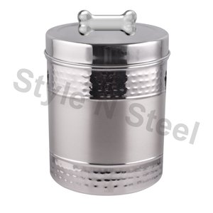 Juego de botes de comida para mascotas Caja de tarro de almacenamiento de recipiente de comida para mascotas de metal de cocina de acero inoxidable - Product Image 6