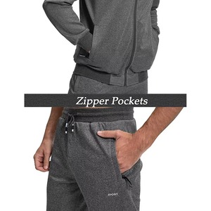 ชุดวอร์มสำหรับวิ่งจ๊อกกิ้งแขนยาวมีซิปพิมพ์ลายสำหรับผู้ชายระบายอากาศได้ดีและน้ำหนักเบา - Product Image 3