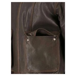 Veste d'hiver en peau de mouton véritable originale pour homme, col montant, logo frontal, dernier design, OEM, haute qualité, personnalisée, élégante, imperméable - Product Image 4