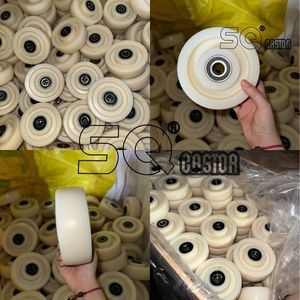 250mm MC <span class=keywords><strong>Nylon</strong></span> rad Nur mit Kugellagern Langlebige Polyamid PA-Lenkräder für Material transport geräte - Product Image 3
