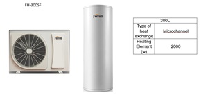 Ferroli R134A Electric Monoblock Air Source <b>Water</b> <b>Heater</b> 90L/120L/150L/170L/200L/260L/300L Domestic Tank Outdoor Heat Pump - Product Image 5