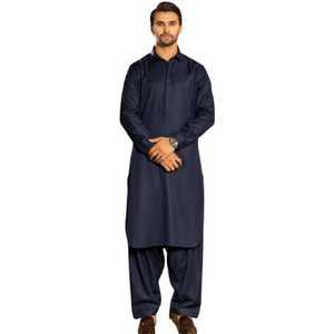 Traje de Panjabi de diseñador de poliéster/algodón para boda Shalwar Kameez de moda de talla grande largo para hombre - Product Image 1
