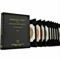 OUTIL DE TEST DE DÉFICIENCE DE COULEUR DE PLAQUE 24 LIVRE DE TABLEAU D'ESSAI D'ISHIHARA PERSONNALISÉ OEM