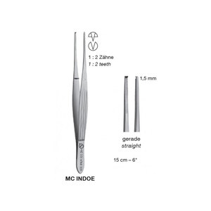 Fórceps de sujeción de pulgar dental Fórceps de sujeción de tejido Mcindoe Hecho de instrumento médico de acero inoxidable - Product Image 2