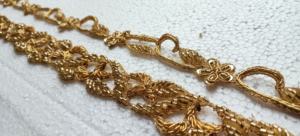 Cordones DE TRABAJO hechos a medida con cuentas bordadas a mano, ideales para usar como bordes y adornos en la ropa - Product Image 6