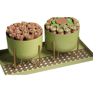 Cuenco para servir dulces de Metal hecho a mano, soporte para postres, cuenco redondo de Chocolate de Metal de calidad Premium para decoración del hogar o mesa de comedor - Product Image 2