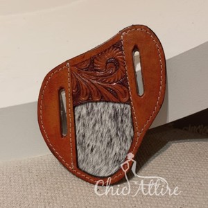 Hot Sale Hair on Tooled Leather Pocket <b>Knife</b> Sheath Personalized Belt Trapper <b>Knife</b> Sheath Western Genuine Leather Cover <b>Holder</b> - Product Image 1