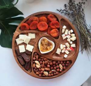 Nouveauté Décoration de Noël Plateau à fruits secs en bois pour la décoration intérieure moderne en bois - Product Image 3