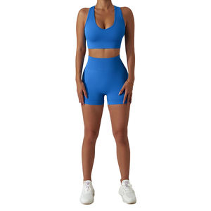 Ensemble personnalisé de vêtements de yoga pour femmes, équipement de sport sans couture pour tailles différentes - Product Image 6