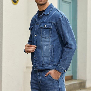 Veste en jean pour hommes personnalisée Handsome Causal Jackets Men Street Wear Designer Denim Outwear Manteaux d'extérieur - Product Image 4