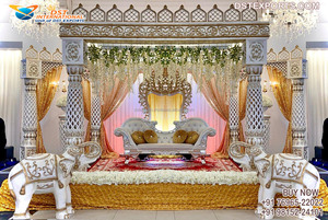 Mandap Mandap ตกแต่งงานแต่งงานแบบดั้งเดิมของอินเดีย,Manavarai Mandap ตกแต่งงานแต่งงานสไตล์มาเลย์ FRP Mandap - Product Image 4