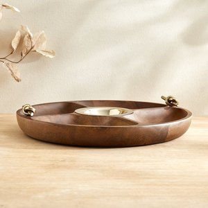 Handcrafted Fluted <b>Edge</b> Wood Tray Brigitte Fluted <b>Edge</b> Wood Tray - Product Image 1
