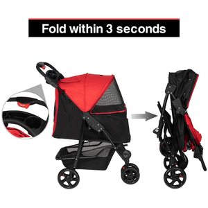 Carrito para mascotas mediano con marco de acero estilo cochecito para mascotas, nuevo diseño, fabricante de alto estándar, para mascotas - Product Image 4