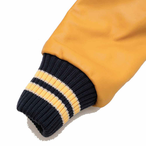 Vestes de baseball personnalisées en gros, veste d'hiver en laine, manches en cuir, bomber varsity pour homme - Product Image 2