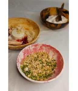 ถาดเสิร์ฟทำมือจากเรซิ่นปลอดภัยสำหรับอาหาร ลายหินอ่อนและลายวนน้ำ สีทาด้วยมือ งานฝีมือเหนือกาลเวลา รุ่น TC-677 สำหรับใช้ในบ้าน/งานเลี้ยง - Product Image 2