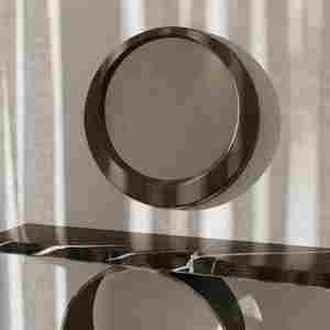 Nuevo diseño hecho en La India Espejos de salón de belleza Marco de madera redondo moderno Diseño personalizado con calidad de exportación - Product Image 2