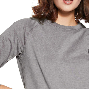 Sudaderas de algodón 100% de alta calidad para mujer, mangas regulares transpirables de secado rápido, tamaño personalizado - Product Image 3