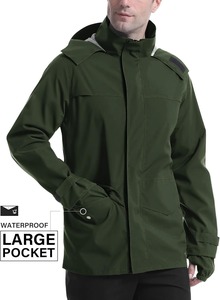 แจ็กเก็ตกันฝนมีซิปเคลือบฤดูหนาวโลโก้ออกแบบได้ตามต้องการกันน้ำน้ำหนักเบามีตัวเลือก - Product Image 2