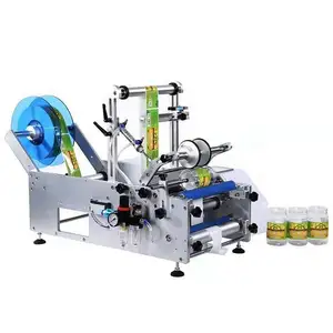 Plastic bottle water Semi Automatic Labeling Machine For Round Bottle filling capping and labeling machine