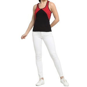 Débardeur décontracté pour femme, nouvelle collection, haute qualité, 100% polyester, logo personnalisable, respirant, séchage rapide, col rond, motif uni - Product Image 3