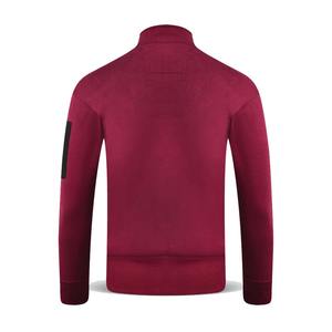 Haute qualité hommes marron quart demi fermeture éclair sweat 480 GSM polaire classique Vintage col montant à capuche pour l'hiver 2025 - Product Image 2