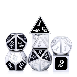 ชุดลูกเต๋าโลหะหลายด้านอุปกรณ์เสริมสำหรับปาร์ตี้เกม RPG - Product Image 2