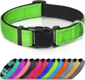 Poliéster de alta resistencia Durable Resistente al desgaste Metal D-hebilla 4 estaciones disponibles Collar de perro Collar de nailon ajustable para mascotas - Product Image 6