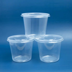 Modern style 24oz Best Selling Factory Competitive Price Round Shape Transparent PP Plastic <b>Take</b> <b>Away</b> Food <b>Containers</b> with Lid - Product Image 1