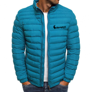 2021 Men's Casual Solid <b>Stand</b> Collar Zipper Closure Hooded <b>Crystal</b> Decoration Cotton Filled Puffer Jacket Pockets Warm Winter - Product Image 6