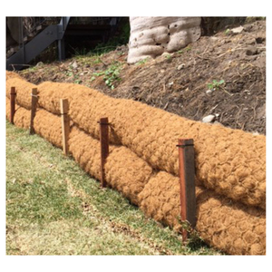Premium Coir Bio-Logs Hecho EN LA India para el control de la erosión de la granja Revestimiento de zanjas y estabilización del suelo - Product Image 2