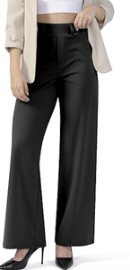 Pantalons de travail larges et droits pour femmes, pantalons décontractés de style business à enfiler avec poches, nouvelle arrivée - Product Image 6