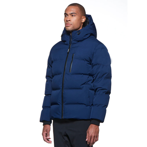 Best Selling Men's Winter <b>Jacket</b> New Design Solid Color <b>Puffer</b> <b>with</b> <b>Hood</b> and Padding <b>Waterproof</b> Canvas High Street Style - Product Image 4