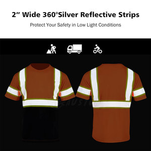 Sécurité Construction Travail Porter T-shirts Hommes Construction À Manches Courtes Haute Visibilité À Vendre T-shirts - Product Image 5