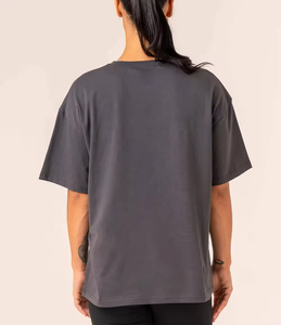 เสื้อยืดเอวลอยสำหรับผู้หญิงคอกลมผ้าฝ้ายผ้าคอตตอนปรับขนาดได้ - Product Image 2