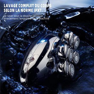 Rasoir Électrique Rechargeable pour Homme 5-en-1 Rotatif, Utilisation Humide/Sèche, Tondeuse Nez, Étanche IPX7, Affichage Numérique - Product Image 1