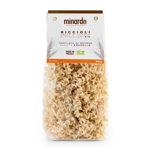 Durum wheat daylı riccioli organik makarna-bitkisel ilaç dükkanları için İtalya'da yapılan sağlıklı organik makarna