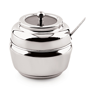 Recipiente para Azúcar de Acero Inoxidable con Tapa y Cuchara, Ecológico, Capacidad de 350 ml, Acabado Espejo, para Cocina y Comedor, Olla para Ghee - Product Image 3