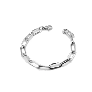 เครื่องประดับแฟชั่นคุณภาพสูงกำไลข้อมือเงินแบบบางสร้อยข้อมือรูปวงรีสำหรับผู้ชาย - Product Image 3