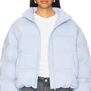 Wholesale Short <b>Cropped</b> Zip Winter <b>Jackets</b> for Women Breathable Quilted Bomber Puffer Coats Fast Delivery For Women - Product Image 1