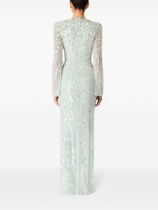 Vestidos de Noche de Gasa de Lujo con Mangas Largas, Silueta Recta, Vestidos de Novia Transpirables, Antiestáticos, Color Nude para Fiestas - Product Image 3