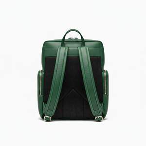 Retro Style Genuine Leather Backpack Flap Closure Casual School and Office Bag - Product Image 4