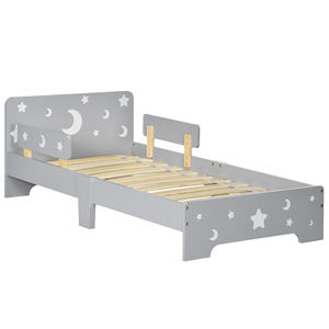 ZONEKIZ Cama Infantil 3-6 Años con Patrones de Estrellas y Lunas en Paneles MDF y Aglomerado, 143x76x49 cm - Product Image 1