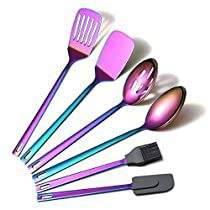 Juego de cubiertos Rainbow con acabado multicolor que ofrece un aspecto moderno y duradero para la cena diaria y festiva - Product Image 3