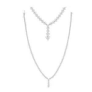 Collier de diamants en or blanc 18 ct pour colliers de mariage d'anniversaire Pierre naturelle de qualité au meilleur prix par fournisseur - Product Image 1