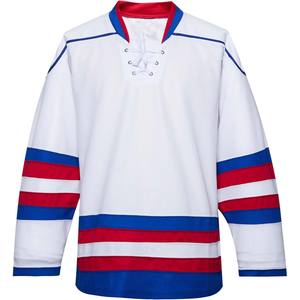 Venta al por mayor de camisetas de hockey sobre hielo personalizadas OEM ROPA DE EQUIPO PROFESIONAL impresión por sublimación duradera poliéster de secado rápido tela avanzada - Product Image 1